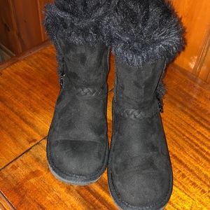Children's Place Girls Braided Boots Black, 3